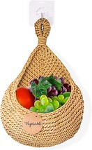 Fruit Basket For Kitchen Storage Holder Vegetables Organizer Hanging Woven Retro - £30.77 GBP