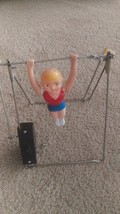 Antique Vintage Wind-Up Gymnast Gymnastic Toy Girl Figure Bars USA Old  1950&#39;s ? - £36.44 GBP