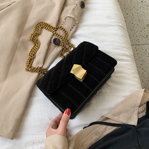 Bag high quality velvet chain female designer shoulder bag splicing package party small thumb200