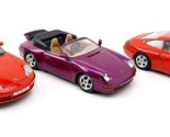 PORSCHE 911 CARRERA Lot 3 1:24 BBURAGO 1993 + 1997 Red Purple Maisto  - $14.44
