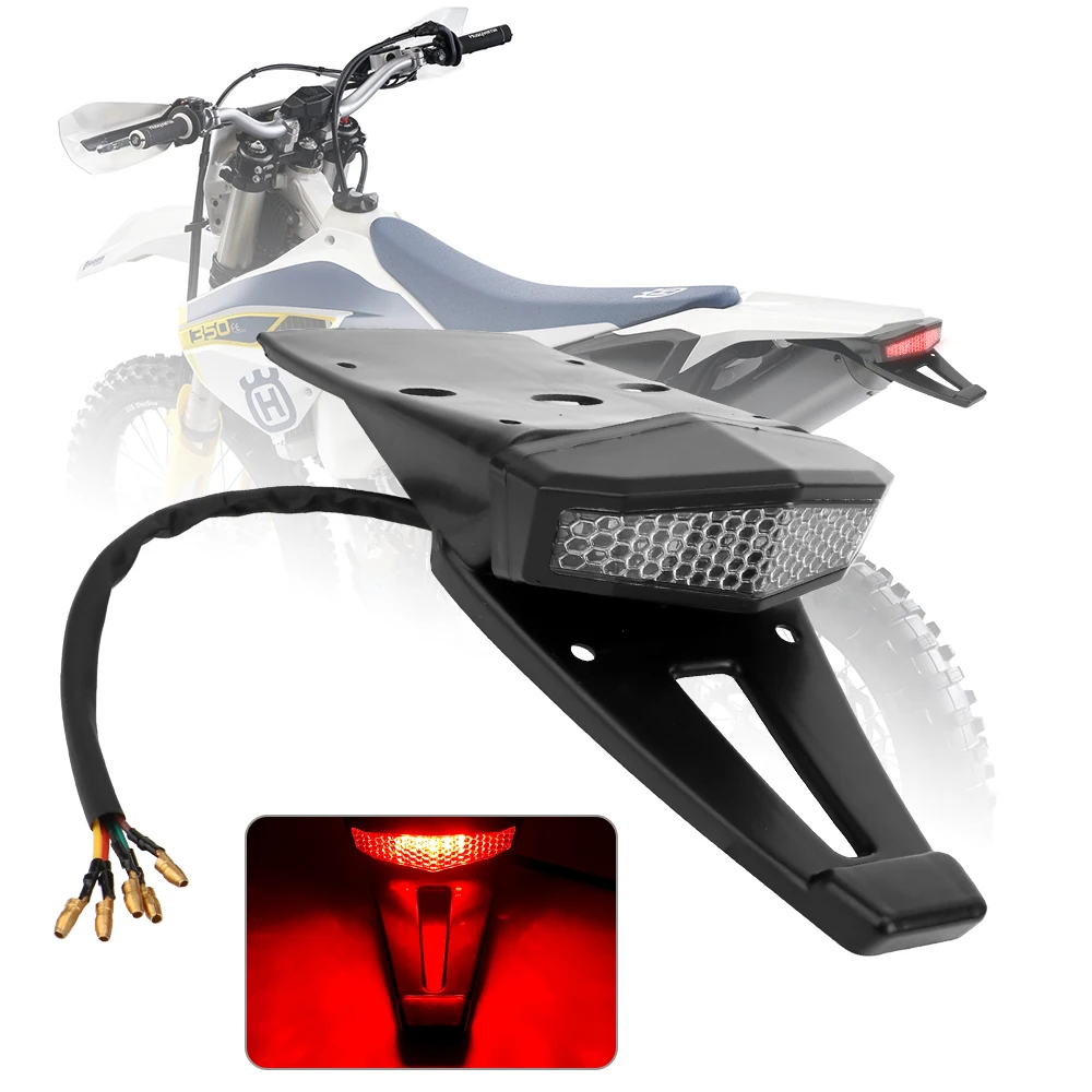 Motorcycle Tail Light With Bracket Universal LED Rear Tail Signal Lamp Brake - £11.58 GBP