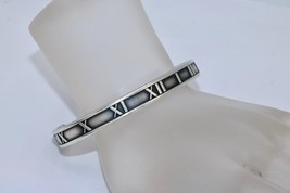 Vintage 1995 Tiffany & Co Atlas Roman Numerals Cuff Bracelet 925 Sterling Silver - $210.03