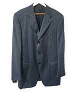 Canali Men Navy Blue 100% Wool 56 Europe 46 USA MADE IN ITALY Coat Jacke... - $766.22 MXN