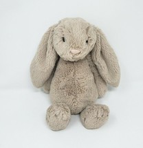 12&quot; Jellycat Baby Bashful Grey Bunny Rabbit Stuffed Animal Plush Toy Lovey Med - £26.57 GBP