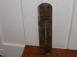 Vintage McQuade &amp; Bannigan Coal Wood Advertising Thermometer - $1,660.82 MXN