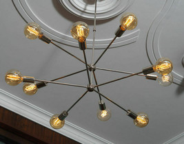 Metà Secolo Ottone 10 Bracci Sputnik Lampadario Fatto a Mano Classico Lampadario - £168.81 GBP