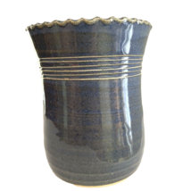 Pebble Pottery Artisan Made Cup/Vase Blue Signed - £9.85 GBP