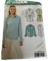 New Look Sewing Pattern 6783 Button Down Shirt Blouse Work Career 10-22 ... - $6.99