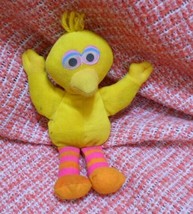 Lot: Sesame Street Big Bird 6&quot; Plush Toy + Toy Works 8&quot; Alien, Vintage Tyco 1998 - £15.19 GBP