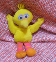 Lot: Sesame Street Big Bird 6&quot; Plush Toy + Toy Works 8&quot; Alien, Vintage Tyco 1998 - £14.16 GBP