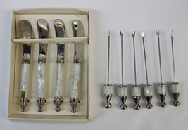 10 Pc Set ▪ Vintage Mother of Pearl Hors D’oeuvre Appetizer Picks &amp; Knives - $34.99