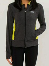 VEGA TONIC Ladies Seawall Hoodie Warm-Up Jacket Color:Charcoal/Neon Yell... - $37.39