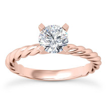 1.60 Carat Bridal Diamond Solitaire Ring Round Shape H VS2 Treated 14K Rose Gold - £2,761.61 GBP