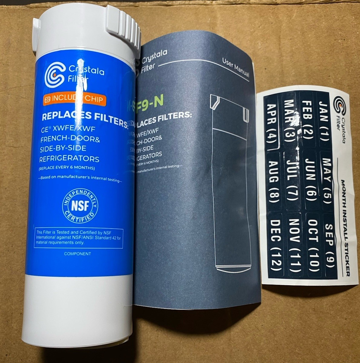 Crystala Filters Water Filter CF9-N for GE XWFE &amp; XWF – 1 Pack - $15.49