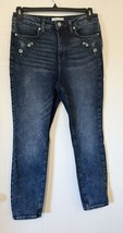 Lauren Conrad Jeans Floral Embroidery on Pockets Skinny Size 10 with Fade - $18.80