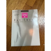 Hanes Her Way Day Sheer Premium Pantyhose Satin Beige CD Control Top - £7.57 GBP