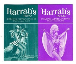 HARRAH&#39;s Coming Attractions Brochure 1969 Reno &amp; Lake Tahoe Nevada Sammy... - £17.40 GBP