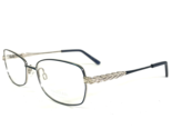 Charmant Eyeglasses Frames CH29209 BL Blue Silver Cat Eye Titanium 52-16... - £44.22 GBP