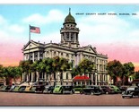 Grant County Courthouse Marion Indiana IN UNP Linen Postcard Y4 - £3.07 GBP