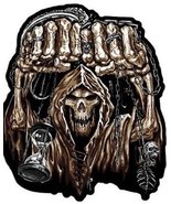 HUGE FIST SKULL Biker Quality MC Club NEW Embroidered LARGE BACK Patch L... - £15.78 GBP