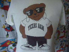 VintageTexas A&M Aggies Cool Bear with sunglasses rap hip hop football T shirt M - $24.69