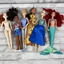 Mattel Hasbro Disney Princess 6 Dolls Elsa Moana Cinderella Ariel Elena ... - $29.45