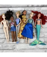 Mattel Hasbro Disney Princess 6 Dolls Elsa Moana Cinderella Ariel Elena ... - £23.54 GBP