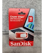 New SanDisk Cruzer Edge 16GB USB 2.0 Flash Drive Red - £6.26 GBP