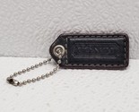 2&quot; COACH Black Hang Tag Leather Bag Keychain - $10.79