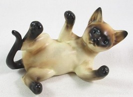 Lefton Siamese Cat Porcelain Figurine, Playful Posture, H4032, Japan - $14.99