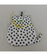 Cat Shaped Handmade Potholder Black White Paw Prints Tail Green Eyes Han... - £7.29 GBP