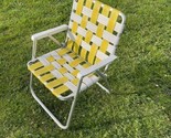 Vintage Aluminum Folding Lawn Chair Multicolor Yellow - £27.63 GBP
