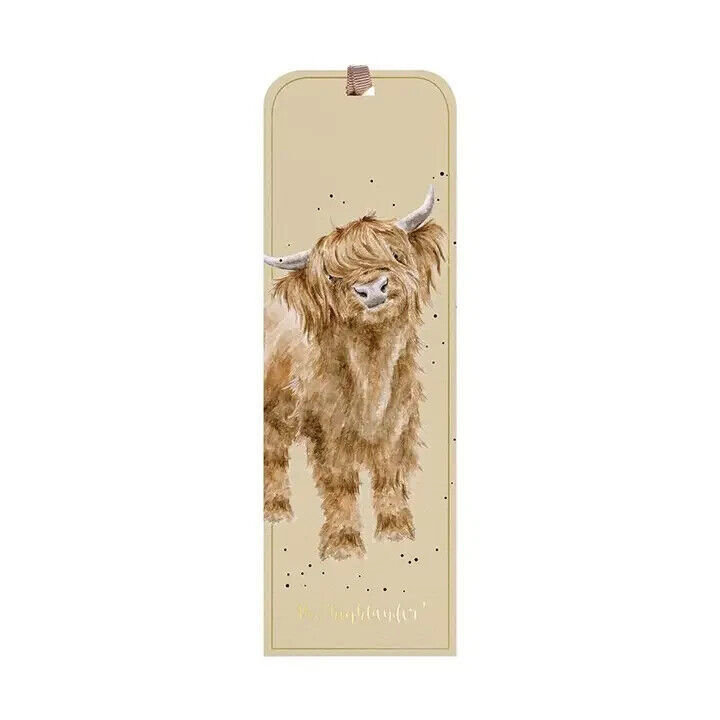 Wrendale Designs Highland Cow Bookmark with Gold Foil Accent - $2.97