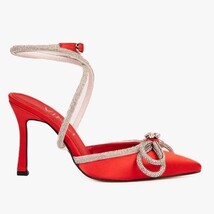 The Floransa Red Leather Pointy Toe Ankle Strap Women Sandal Final Sale! image 6