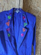 Fstop ladies medium size 3 button 100% cotton purple blazer - €39,18 EUR