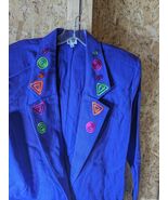 Fstop ladies medium size 3 button 100% cotton purple blazer - €39,18 EUR