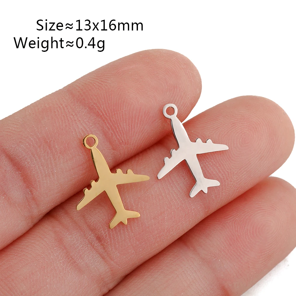 5Pcs Summer Hat/Lip Kiss/Swimsuit/Airplane Travel Charm Stainless -Silve... - $4.36