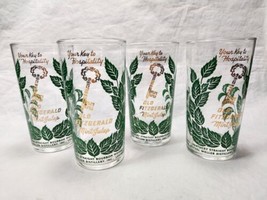 Vintage Set of 4 Libbey Kentucky Bourbon Old Fitzgerald Mint Julep 12 oz... - $44.88