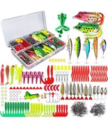 Fishing Lures Kit for Freshwater Saltwater, Bait Tackle Box for Bass Trout - $66.11