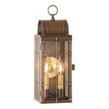 Irvin&#39;s Country Tinware Queen Arch Lantern in Weathered Brass - $306.85