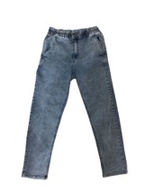 Simple Society Women&#39;s Juniors Size 9/29 Blue Tapered High Rise Stone Wa... - £13.36 GBP