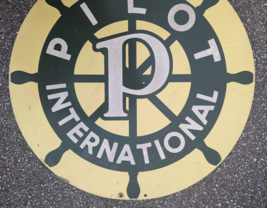 Pilot International Club Organization Metal Vintage Sign 1990 image 3