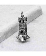 Sterling Silver Castle Tower Charm 29x12mm - €26,97 EUR