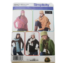 Simplicity 3942 Sewing Pattern Womens Sz 21&quot;-23&quot; Hats Gloves Scarves Uncut - $12.73