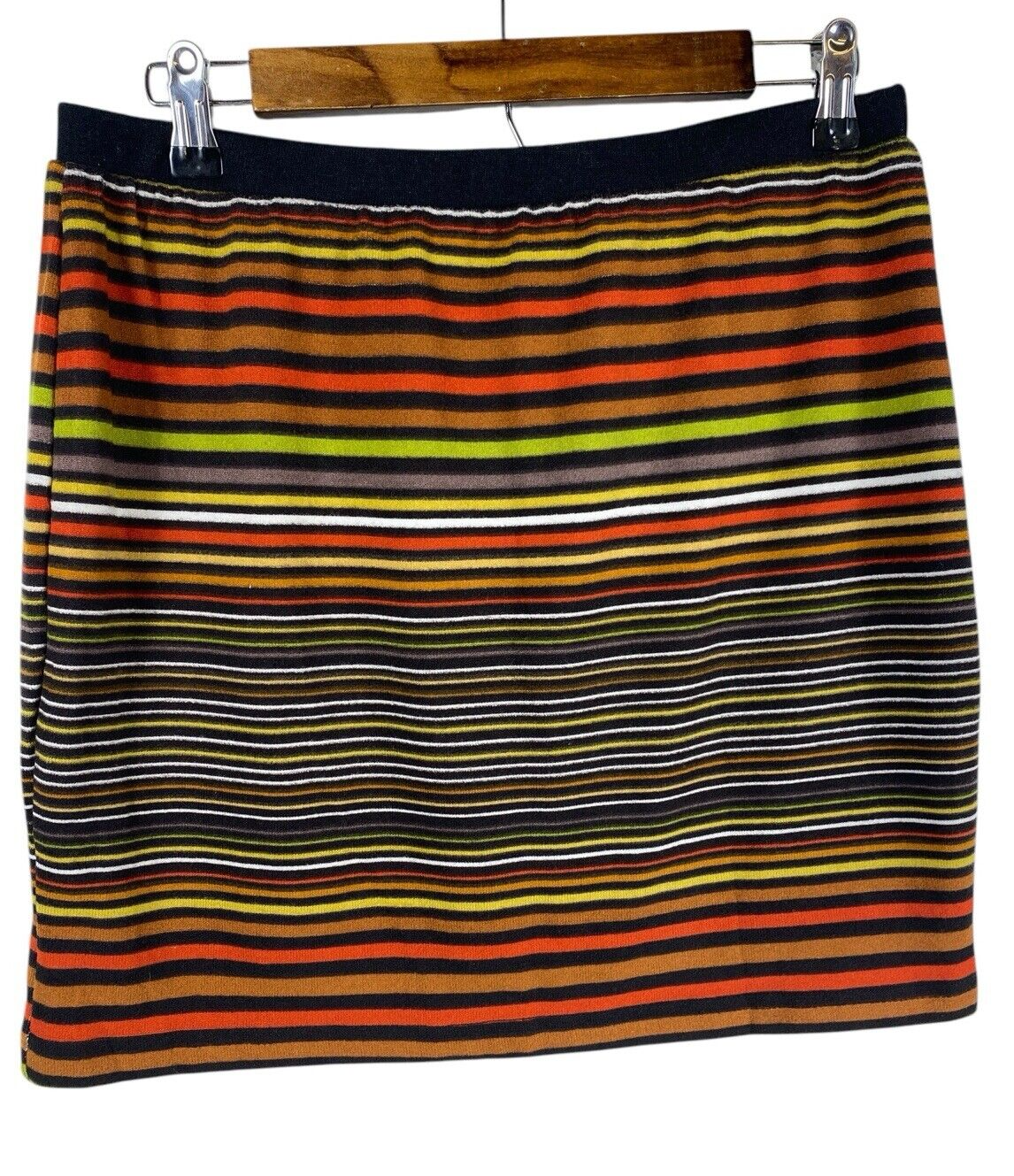 Y2K Skirt Size L Brushed Knit Mini Pull On Grunge Goth Skater Preppy Aryeh - $37.18