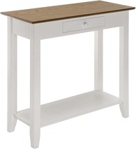 Convenience Concepts American Heritage 1-Drawer Hall Table With, Driftwood/White - £103.36 GBP
