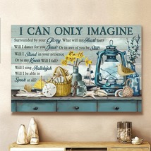 Vintage Painting Ocean Theme I Can Only Imagine Jesus Gift for Jesus Canvas  - £18.27 GBP+