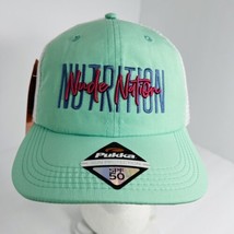 Nude Nation Nutrition Baseball Hat Cap Mint Green Embroidered Adjustable... - £27.96 GBP