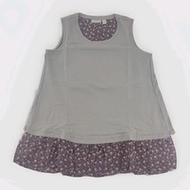 Logo Lounge A290216849625 Thunder Grey Floral Hem Tank Dress Sz S - $27.71