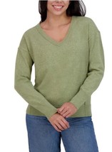 Lucky Brand Womens Sweater Green Olive V-Neck Long Sleeves Soft Drop Sho... - $808.74 MXN